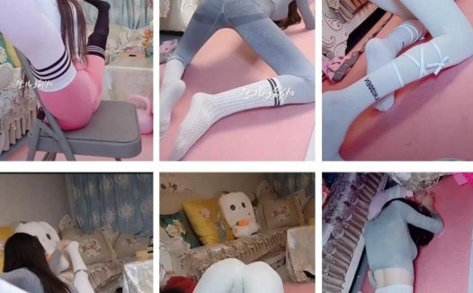 快手蜜儿瑜伽健身视频,展示自己靓丽的身材